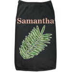 Tropical Leaves Black Pet Shirt - S (Personalized)