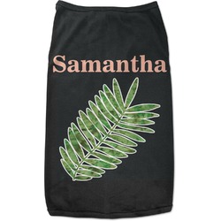 Tropical Leaves Black Pet Shirt (Personalized)
