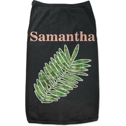 Tropical Leaves Black Pet Shirt - 2XL (Personalized)