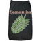 Tropical Leaves Black Pet Shirt (Personalized)