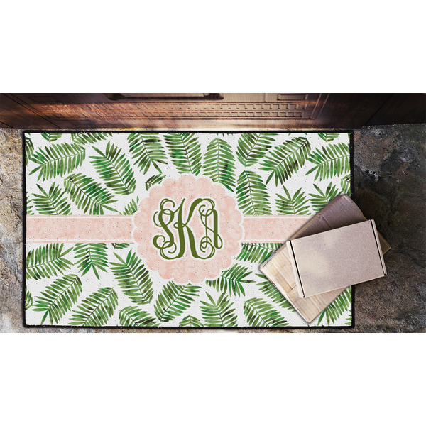 Tropical Leaves Door Mat - LIFESTYLE (Lrg)