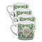 Tropical Leaves Double Shot Espresso Mugs - Set of 4 Front