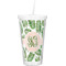 Tropical Leaves Double Wall Tumbler with Straw (Personalized)