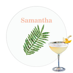 Tropical Leaves Printed Drink Topper (Personalized)