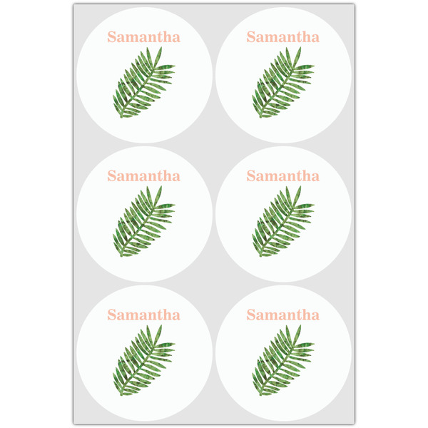 Tropical Leaves Drink Topper - XLarge - Set of 6
