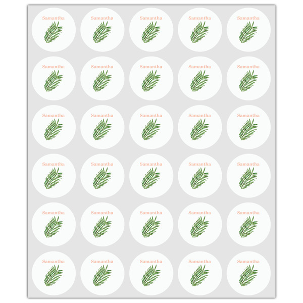 Tropical Leaves Drink Topper - XSmall - Set of 30