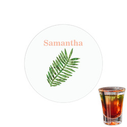 Tropical Leaves Printed Drink Topper - 1.5" (Personalized)