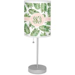 Tropical Leaves Lamp with Drum Shade (Personalized)