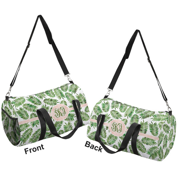 Tropical Leaves Duffle bag small front and back sides
