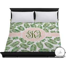 Tropical Leaves Duvet Cover - King (Personalized)