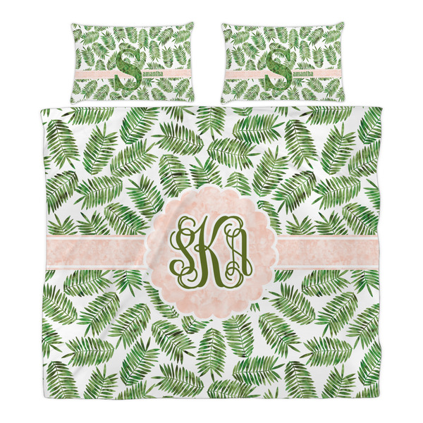 Tropical Leaves Duvet Cover Set - King - Alt Approval