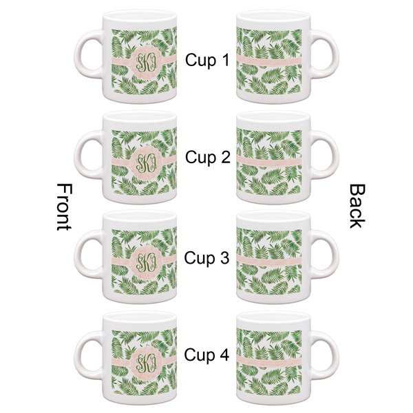 Tropical Leaves Espresso Cup Set of 4 - Apvl