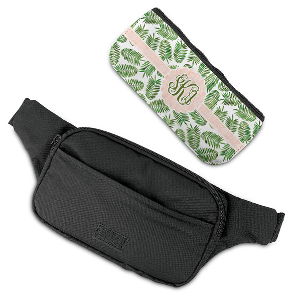 Tropical Leaves Fanny Packs - FLAT (flap off)