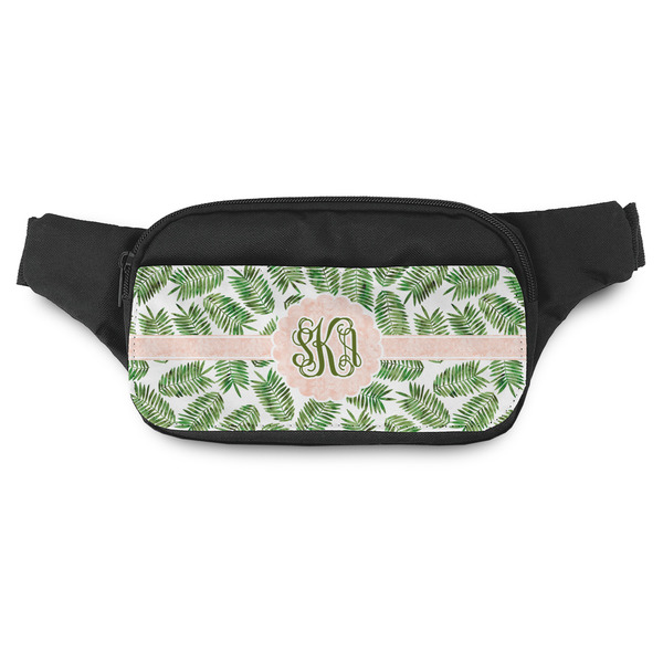 Custom Tropical Leaves Fanny Pack - Modern Style (Personalized)