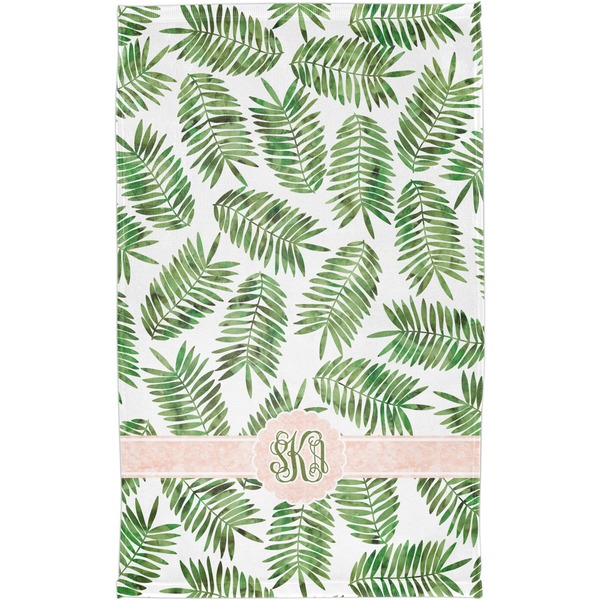 Tropical Leaves Finger Tip Towel - Full View