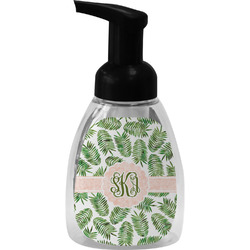 Tropical Leaves Foam Soap Bottle - Black (Personalized)