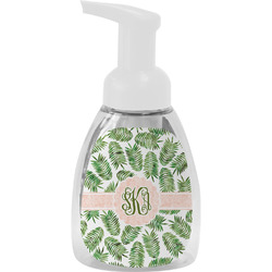 Tropical Leaves Foam Soap Bottle - White (Personalized)