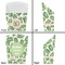 Tropical Leaves French Fry Favor Box - Front & Back View