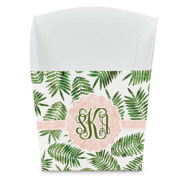 Custom Tropical Leaves French Fry Favor Boxes (Personalized)