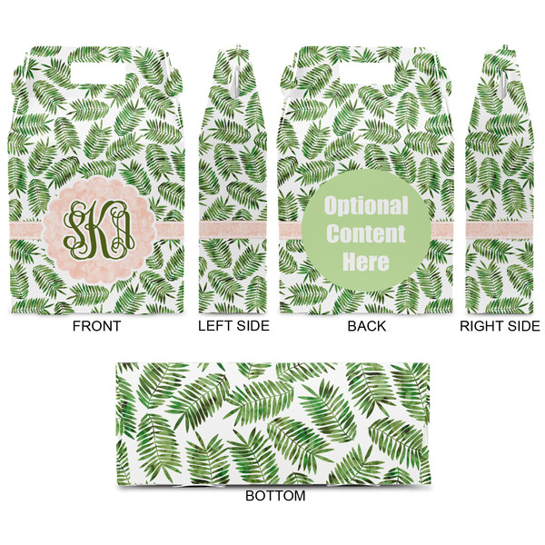 Tropical Leaves Gable Favor Box - Approval