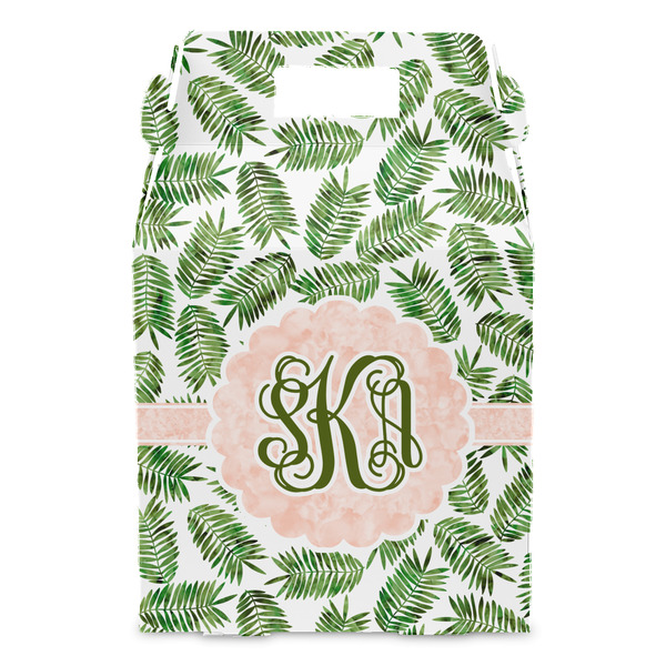 Tropical Leaves Gable Favor Box - Front