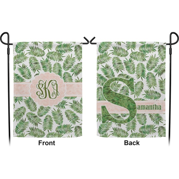 Tropical Leaves Garden Flag - Double Sided Front and Back