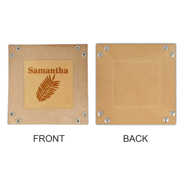 Tropical Leaves Genuine Leather Valet Trays - APPROVAL