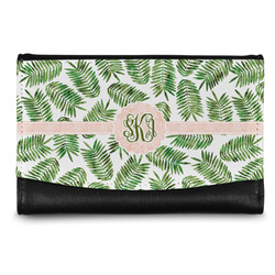 Tropical Leaves Genuine Leather Women's Wallet - Small (Personalized)