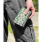 Tropical Leaves Genuine Leather Womens Wallet - In Context
