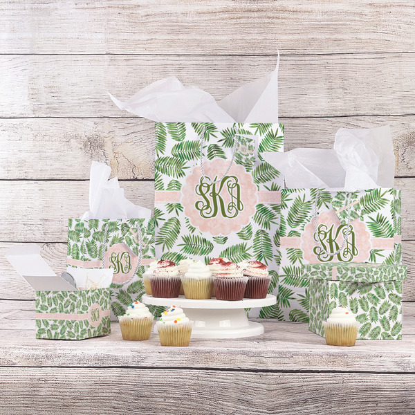 Tropical Leaves Gift Bags - In Context