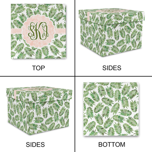 Tropical Leaves Gift Boxes with Lid - Canvas Wrapped - Medium - Approval