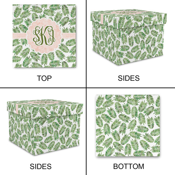 Tropical Leaves Gift Boxes with Lid - Canvas Wrapped - X-Large - Approval