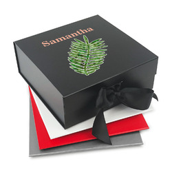 Tropical Leaves Gift Box with Magnetic Lid (Personalized)