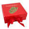 Tropical Leaves Gift Boxes with Magnetic Lid - Red - Front