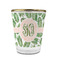Tropical Leaves Glass Shot Glass - 1.5 oz - with Gold Rim - Set of 4 (Personalized)