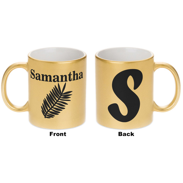 Tropical Leaves Gold Mug - Apvl