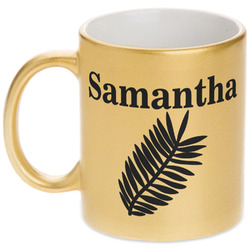 Tropical Leaves Metallic Mug (Personalized)