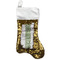 Tropical Leaves Gold Sequin Stocking - Front
