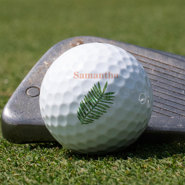 Tropical Leaves Golf Ball - Branded - Club