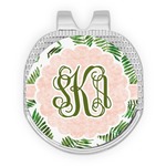 Tropical Leaves Golf Ball Marker - Hat Clip - Silver