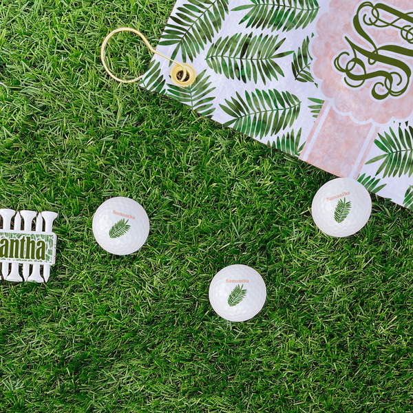 Tropical Leaves Golf Balls - Generic - Set of 3 - LIFESTYLE