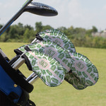 Tropical Leaves Golf Club Iron Cover - Set of 9 (Personalized)
