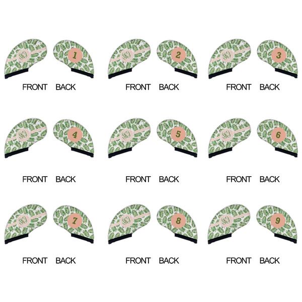 Tropical Leaves Golf Club Covers - APPROVAL (set of 9)