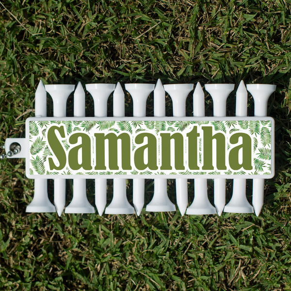 Custom Tropical Leaves Golf Tees & Ball Markers Set (Personalized)