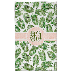 Tropical Leaves Golf Towel - Poly-Cotton Blend w/ Monograms