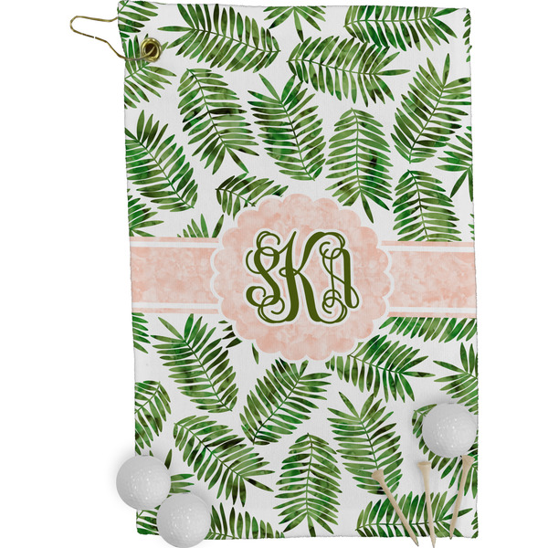 Tropical Leaves Golf Towel (Personalized)