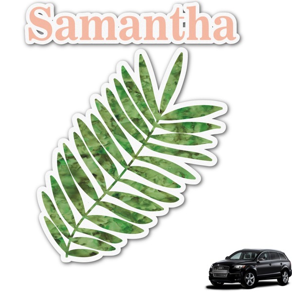 Custom Tropical Leaves Graphic Car Decal (Personalized)