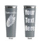 Tropical Leaves Grey RTIC Everyday Tumbler - 28 oz. - Front and Back