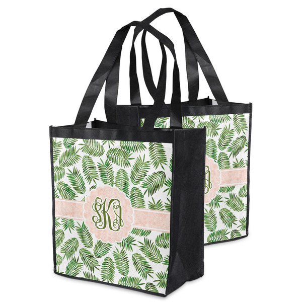 Tropical Leaves Grocery Bag - MAIN