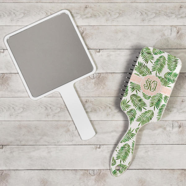 Tropical Leaves Hair Brush - In Context